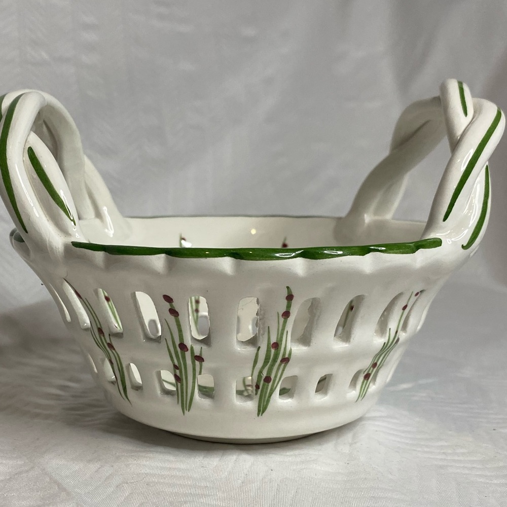 RCCL Portugal hand painted holly basket.